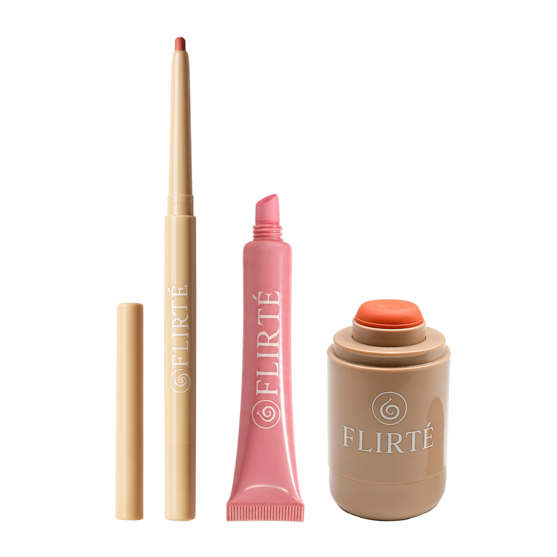 Rosewood Kiss with  Strawberry & Bright Coral